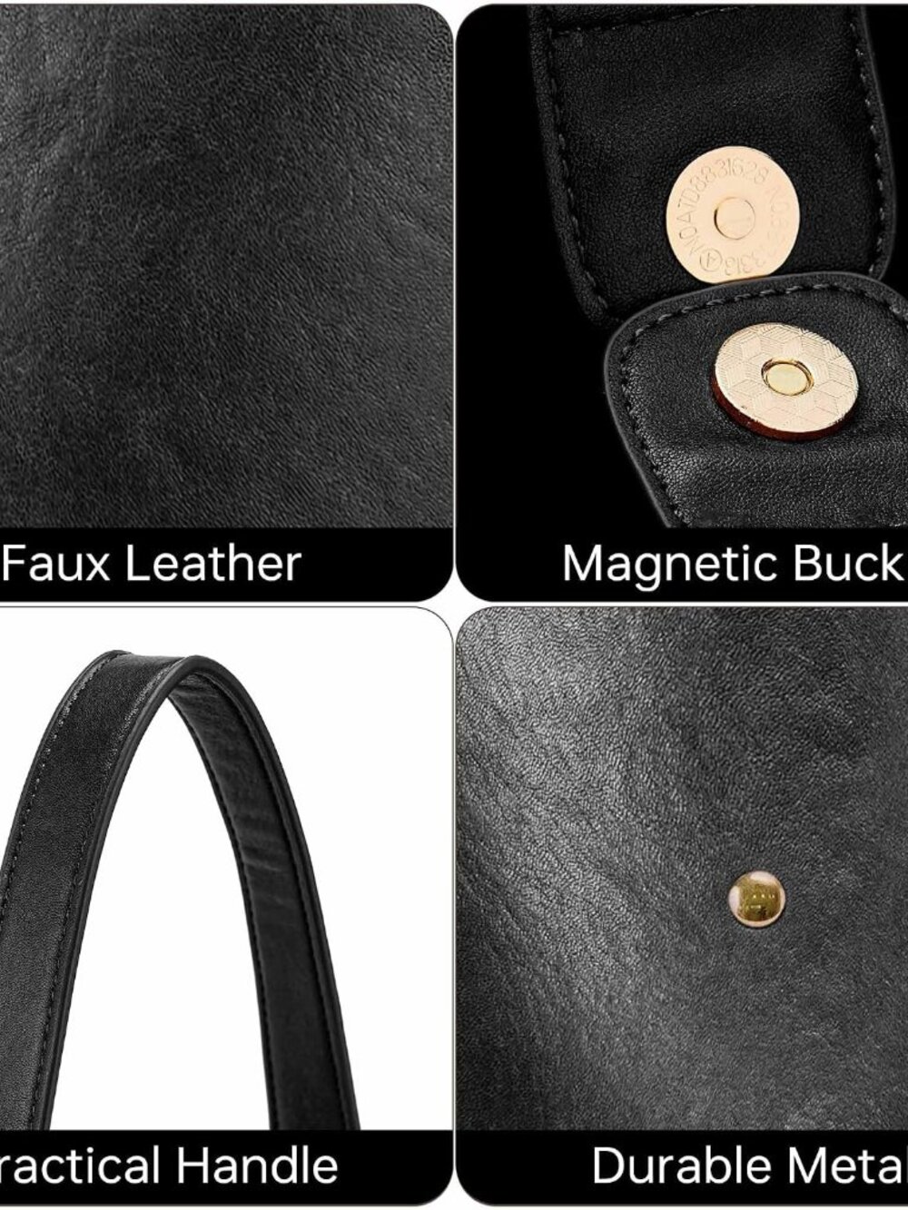 Hobo Bag Slouchy Shoulder Bag Leather Hobo Bags For Women Women's Hobo Bags Faux View 5